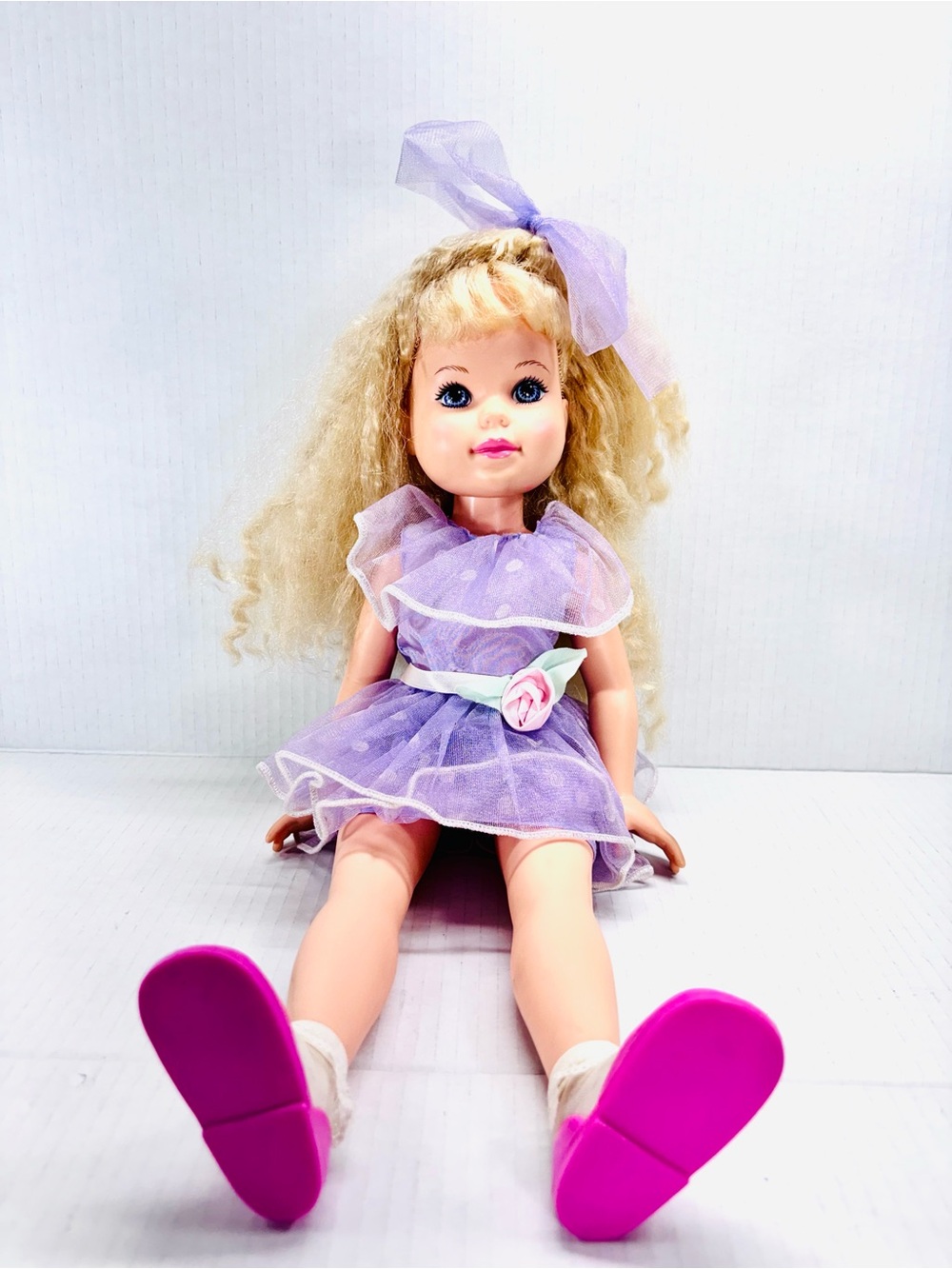 Hasbro My Beautiful Doll ROSEMARY 18" Blonde Hair Purple Dress 1989 Vintage